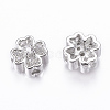 Rack Plating Brass Micro Pave Cubic Zirconia Beads ZIRC-A006-04P-02-2