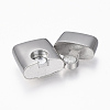 Tarnish Resistant 304 Stainless Steel Magnetic Clasps with Glue-in Ends STAS-F130-62P-2