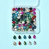 80Pcs 10 Colors Sew on Rhinestone RGLA-FS0001-17-6