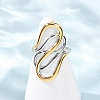 304 Stainless Steel Open Cuff Rings for Women RJEW-K321-01I-2
