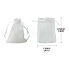 40Pcs 4 Colors Organza Bags Jewellery Storage Pouches Wedding Favour Party Mesh Drawstring Gift OP-FS0001-03A-4