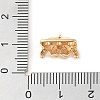 Brass Pave Clear Cubic Zirconia Spacer Bars KK-B090-02G-3