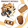 60Pcs 4 Colors 2-Hole Wood Buttons BUTT-GF0004-25B-6