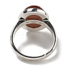 Synthetic Goldstone Oval Adjustable Rings RJEW-K371-07S-13-4