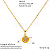304 Stainless Steel Crystal Rhinestone Pendant Necklaces for Women WG594E0-05-1