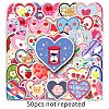 50Pcs Heart PET Waterproof Stickers PW-WG2DBD2-01-1