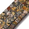 Natural Map Stone Beads Strands G-T139-8x8-45B-2