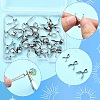 30Pcs 3 Styles 304 Stainless Steel Ice Pick Pinch Bails STAS-YW0001-92-4