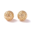 Brass Hollow Round Beads KK-P226-25CG-1