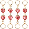 Alloy Enamel Strawberry Link Bag Straps Extender Chains FIND-WH0110-384-1