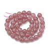 Natural Strawberry Quartz Beads Strands G-R447-8mm-04-3