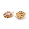 Real 18K Gold Plated Brass Micro Pave Cubic Zirconia Charms ZIRC-Z023-04E-NR-3