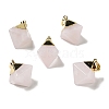 Natural Rose Quartz Pendants G-P474-03G-06-1