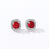 Elegant Zircon Square Stud Earrings for Women TY1635-9-1