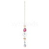 Brass & Crystal Suncatchers HJEW-G018-04C-G-2