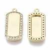 Brass Micro Pave Cubic Zirconia Pendants KK-N232-65-NF-2