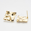 Brass Stud Earring Findings KK-Q735-146G-2