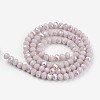 Electroplate Opaque Solid Color Glass Beads Strands X-EGLA-A034-P6mm-L08-2