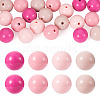 20Pcs 4 Colors Opaque Acrylic Beads MACR-TA0002-51B-1