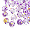 Transparent Glass Enamel Beads GLAA-N049-025-2