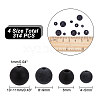 ARRICRAFT 314pcs 4 Styles Synthetic Black Stone Beads Strands G-AR0005-33-2