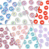 160Pcs 8 Colors Handmade Luminous & Gold Foil Lampwork Beads LAMP-CJ0001-38-1