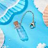 Empty Glass Wishing Bottle Pendant Decorations HJEW-JM02662-03-1