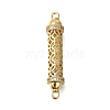 Rack Plating Brass Micro Pave Cubic Zirconia Hollow Column Links Connector Charms ZIRC-F142-50B-G01-1