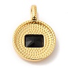 Brass with Cubic Zirconia Pendants KK-K339-01G-04-2