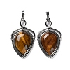 Natural Tiger Eye Pendants G-F777-01AS-05-1