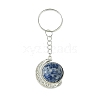 Alloy Pendant with Gemstone Cabochons Keychains KEYC-JKC01140-01-4