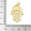 Brass Micro Pave Cubic Zirconia Pendants KK-K298-54G-3