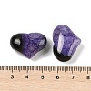 Natural Druzy Agate(Dyed & Heated) Heart Palm Stone G-Q021-01B-3