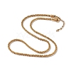 Ion Plating(IP) 304 Stainless Steel Bone Rope Chain Necklace for Women NJEW-I121-01C-G-1