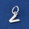 925 Sterling Silver Letter Charms STER-C012-01S-V-2