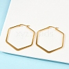 201 Stainless Steel Angular Hoop Earrings X-EJEW-F205-13G-A-4