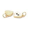 Real 18K Gold Plated Brass Enamel Charms KK-L206-020G-4