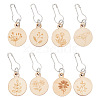 Wooden Pendant Stitch Markers FIND-WH0110-776-1