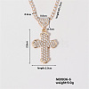 Chic Cross Necklace with Shiny Diamonds and Virgin Mary Pendant WL1506-6-1