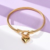 304 Stainless Steel Charm Bangles BJEW-K280-03G-2