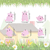DIY Translucent Resin Pig Mobile Phone Strap Making Kits DIY-YW0011-16B-3