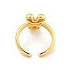 Brass Letter Open Cuff Rings for Women RJEW-G313-01Y-G-3