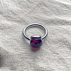 Square 304 Stainless Steel with Glass Finger Rings FS-WG8AAFA-03-1