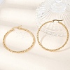 Ion Plating(IP) 304 Stainless Steel Big Hoop Earrings EJEW-L215-16G-1