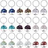 SUPERFINDINGS 2 Sets Natural & Synthetic Mixed Stone Keychain KEYC-FH0001-15-1