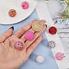 CHGCRAFT 32 Pcs 8 Color Resin Rhinestone Bubblegum Ball Beads RESI-CA0001-62-3