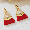 Alloy & Acrylic Stud Dangle Earrings FS-WGB9194-08-1