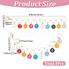 3Pcs Brass Link Knitting Row Counter Chains HJEW-SC0002-99-2