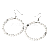 Fashionable Natural Howlite Hoop Earrings for Women KJ9273-9-1