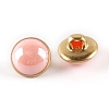 1-Hole Brass Resin Button BUTT-WH0015-35C-1